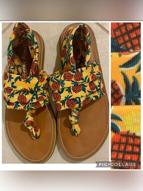 Dirty Laundry Women's Pineapple Print Sandals